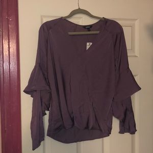 Express purple silky blouse